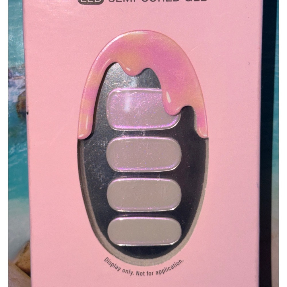 Dashing Diva Glaze Semi-Cured Gel Nail Strips Unicorn Glaze Pink Shimmer